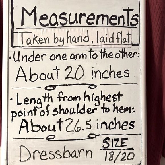 Dressbarn 18/20 red fine cable and rib sweater three quarter sleeve - Picture 11 of 11